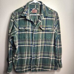 Orvis Green Plaid Lightweight Shirt Jacket